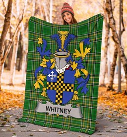 Scottish Whitney Coat of Arms Family Crest Ireland Blanket Irish National Tartan Irish County Blanket