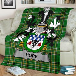 Scottish Hope Coat of Arms Family Crest Ireland Blanket Irish National Tartan Irish County Blanket
