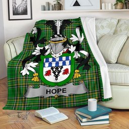 Scottish Hope Coat of Arms Family Crest Ireland Blanket Irish National Tartan Irish County Blanket