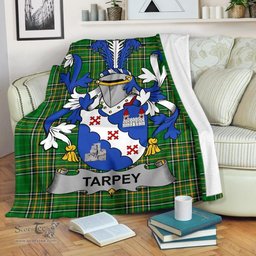 Scottish Tarpey Coat of Arms Family Crest Ireland Blanket Irish National Tartan Irish County Blanket