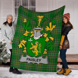 Scottish Paisley Coat of Arms Family Crest Ireland Blanket Irish National Tartan Irish County Blanket