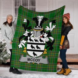 Scottish McCoy Coat of Arms Family Crest Ireland Blanket Irish National Tartan Irish County Blanket