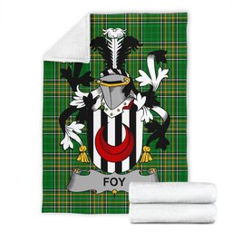 Scottish Foy or O'Fie Coat of Arms Family Crest Ireland Blanket Irish National Tartan Irish County Blanket