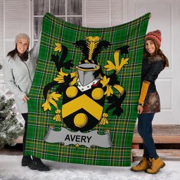 Scottish Avery Coat of Arms Family Crest Ireland Blanket Irish National Tartan Irish County Blanket