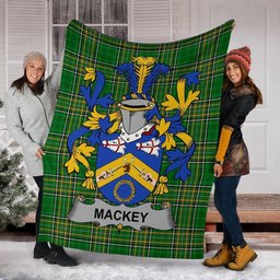 Scottish Mackey Coat of Arms Family Crest Ireland Blanket Irish National Tartan Irish County Blanket