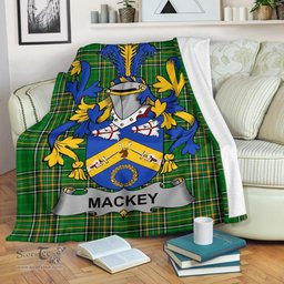 Scottish Mackey Coat of Arms Family Crest Ireland Blanket Irish National Tartan Irish County Blanket