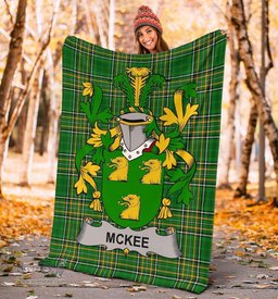 Scottish Kee or McKee Coat of Arms Family Crest Ireland Blanket Irish National Tartan Irish County Blanket