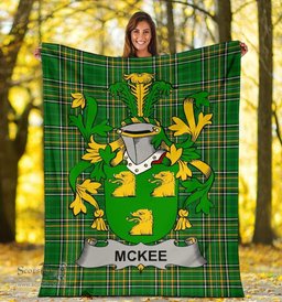 Scottish Kee or McKee Coat of Arms Family Crest Ireland Blanket Irish National Tartan Irish County Blanket