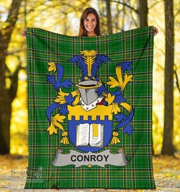 Scottish Conroy or O'Mulconroy Coat of Arms Family Crest Ireland Blanket Irish National Tartan Irish County Blanket