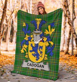 Scottish Cadogan Coat of Arms Family Crest Ireland Blanket Irish National Tartan Irish County Blanket