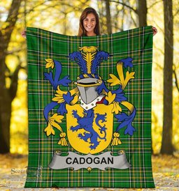 Scottish Cadogan Coat of Arms Family Crest Ireland Blanket Irish National Tartan Irish County Blanket