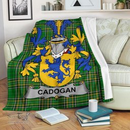 Scottish Cadogan Coat of Arms Family Crest Ireland Blanket Irish National Tartan Irish County Blanket