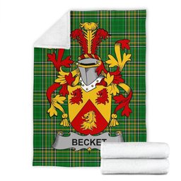 Scottish Becket Coat of Arms Family Crest Ireland Blanket Irish National Tartan Irish County Blanket