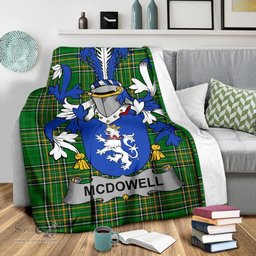Scottish McDowell Coat of Arms Family Crest Ireland Blanket Irish National Tartan Irish County Blanket