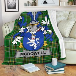 Scottish McDowell Coat of Arms Family Crest Ireland Blanket Irish National Tartan Irish County Blanket