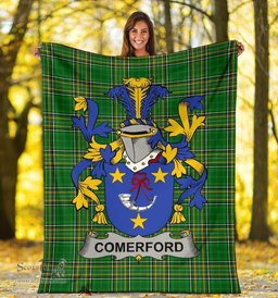 Scottish Comerford Coat of Arms Family Crest Ireland Blanket Irish National Tartan Irish County Blanket