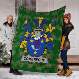 Scottish Comerford Coat of Arms Family Crest Ireland Blanket Irish National Tartan Irish County Blanket
