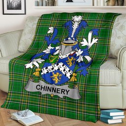 Scottish Chinnery Coat of Arms Family Crest Ireland Blanket Irish National Tartan Irish County Blanket