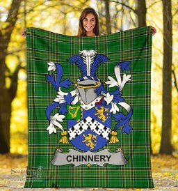 Scottish Chinnery Coat of Arms Family Crest Ireland Blanket Irish National Tartan Irish County Blanket