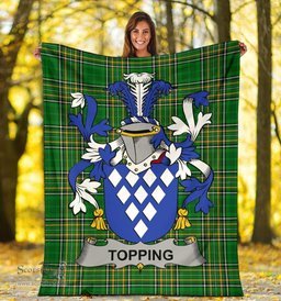 Scottish Topping Coat of Arms Family Crest Ireland Blanket Irish National Tartan Irish County Blanket
