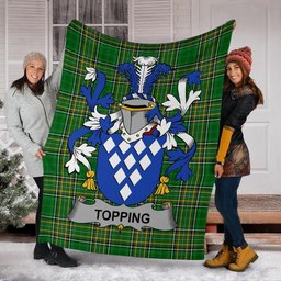 Scottish Topping Coat of Arms Family Crest Ireland Blanket Irish National Tartan Irish County Blanket