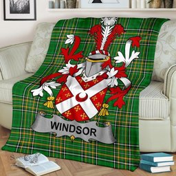 Scottish Windsor Coat of Arms Family Crest Ireland Blanket Irish National Tartan Irish County Blanket