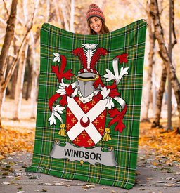 Scottish Windsor Coat of Arms Family Crest Ireland Blanket Irish National Tartan Irish County Blanket