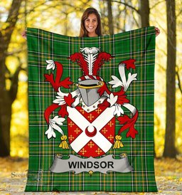 Scottish Windsor Coat of Arms Family Crest Ireland Blanket Irish National Tartan Irish County Blanket