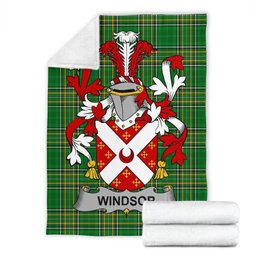 Scottish Windsor Coat of Arms Family Crest Ireland Blanket Irish National Tartan Irish County Blanket