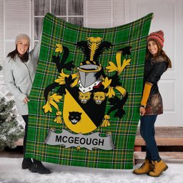 Scottish McGeough or McGough Coat of Arms Family Crest Ireland Blanket Irish National Tartan Irish County Blanket