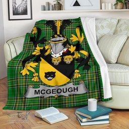 Scottish McGeough or McGough Coat of Arms Family Crest Ireland Blanket Irish National Tartan Irish County Blanket
