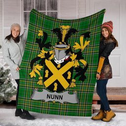 Scottish Nunn Coat of Arms Family Crest Ireland Blanket Irish National Tartan Irish County Blanket
