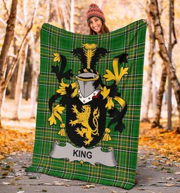 Scottish King Coat of Arms Family Crest Ireland Blanket Irish National Tartan Irish County Blanket
