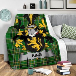 Scottish King Coat of Arms Family Crest Ireland Blanket Irish National Tartan Irish County Blanket