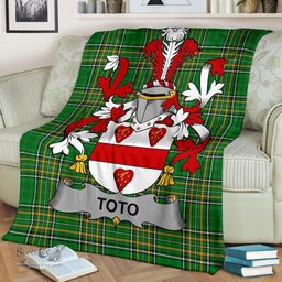 Scottish Toto Coat of Arms Family Crest Ireland Blanket Irish National Tartan Irish County Blanket