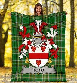 Scottish Toto Coat of Arms Family Crest Ireland Blanket Irish National Tartan Irish County Blanket