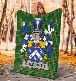 Scottish Goldsmith Coat of Arms Family Crest Ireland Blanket Irish National Tartan Irish County Blanket