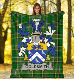 Scottish Goldsmith Coat of Arms Family Crest Ireland Blanket Irish National Tartan Irish County Blanket