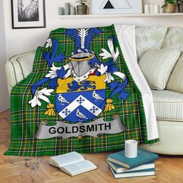 Scottish Goldsmith Coat of Arms Family Crest Ireland Blanket Irish National Tartan Irish County Blanket
