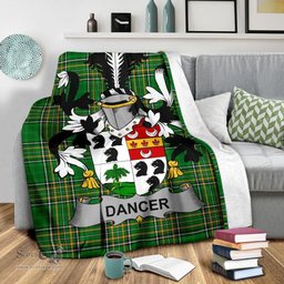 Scottish Dancer Coat of Arms Family Crest Ireland Blanket Irish National Tartan Irish County Blanket