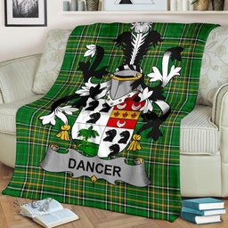 Scottish Dancer Coat of Arms Family Crest Ireland Blanket Irish National Tartan Irish County Blanket