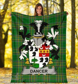 Scottish Dancer Coat of Arms Family Crest Ireland Blanket Irish National Tartan Irish County Blanket