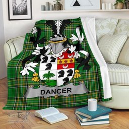 Scottish Dancer Coat of Arms Family Crest Ireland Blanket Irish National Tartan Irish County Blanket