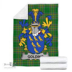 Scottish Golding Coat of Arms Family Crest Ireland Blanket Irish National Tartan Irish County Blanket