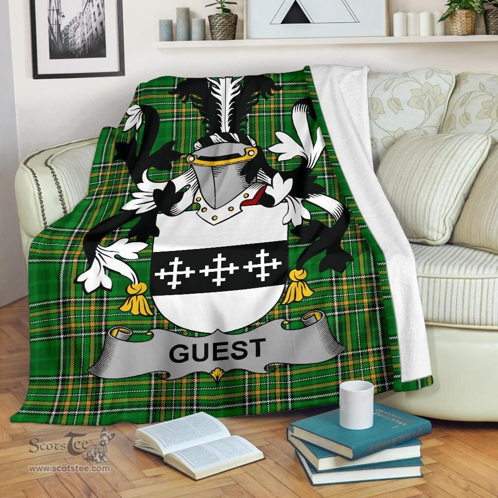 Scottish Guest Coat of Arms Family Crest Ireland Blanket Irish National Tartan Irish County Blanket