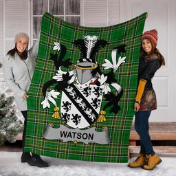 Scottish Watson Coat of Arms Family Crest Ireland Blanket Irish National Tartan Irish County Blanket
