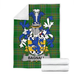 Scottish Bagnall Coat of Arms Family Crest Ireland Blanket Irish National Tartan Irish County Blanket