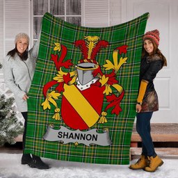 Scottish Shannon Coat of Arms Family Crest Ireland Blanket Irish National Tartan Irish County Blanket