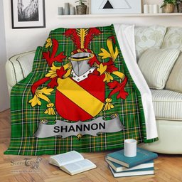 Scottish Shannon Coat of Arms Family Crest Ireland Blanket Irish National Tartan Irish County Blanket
