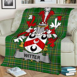 Scottish Witter Coat of Arms Family Crest Ireland Blanket Irish National Tartan Irish County Blanket